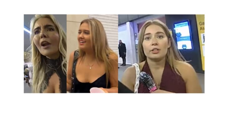 CCTV released after three women throw drinks and assault man in 'racially aggravated attack' at station