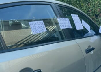 I taped SIX notes to my neighbour’s car that got more aggressive