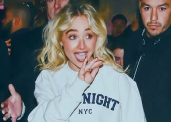Sabrina Carpenter turns heads as she shows off her legs in oversized sweatshirt and tights while out in New York City