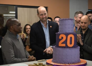 Prince William 'proud' to be member of Centrepoint family as he marks 20th anniversary of his first patronage