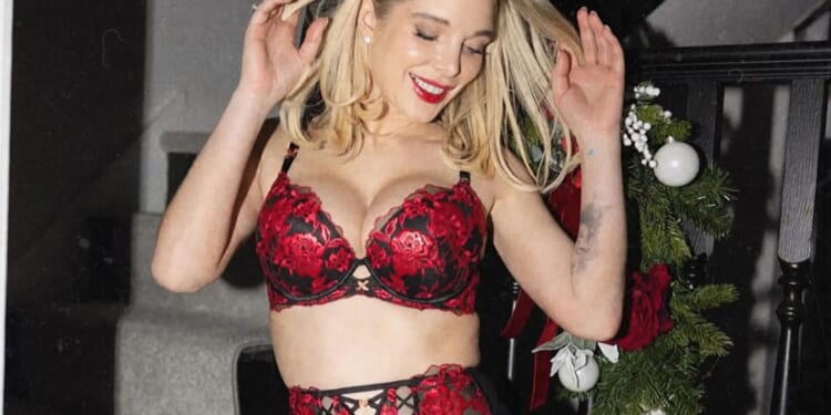 Helen Flanagan puts on cheeky display in plunging bra, tiny thong, stockings and suspenders ahead of Ex On The Beach