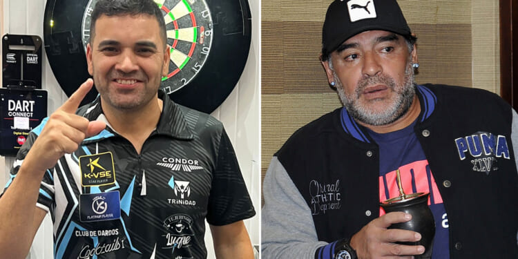 Argentinian bar owner and darts star using Diego Maradona's theme tune as World Championship walk-on music