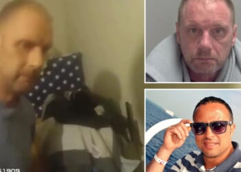 Chilling moment former soldier admits to police he's 'going down for murder' after stabbing neighbour to death