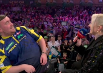 Luke Littler frantically dodges infamous Ally Pally wasp after winning first game at World Darts Championship