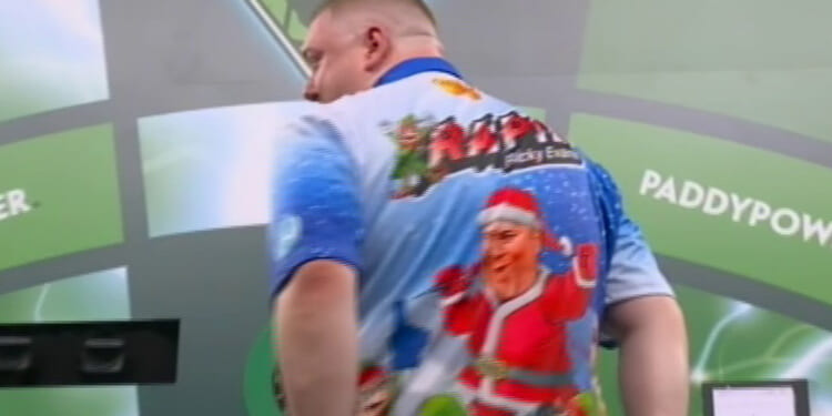Ricky Evans forced to cover up awkward wardrobe malfunction live on TV after World Darts Championship win