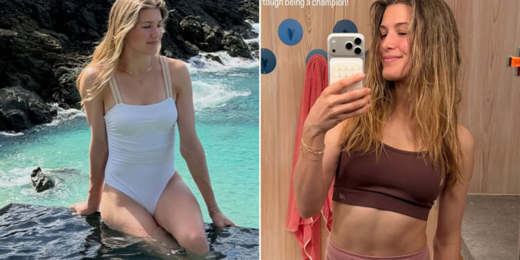 Former Wimbledon finalist Eugenie Bouchard gets soaked in champagne after becoming 'tipsy tennis champion'
