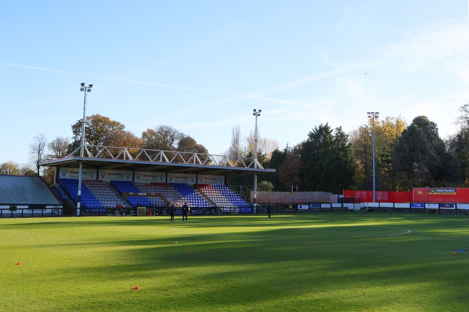 Ground view of Park View Road during the National League South Match between Welling United and Yeovil Town.