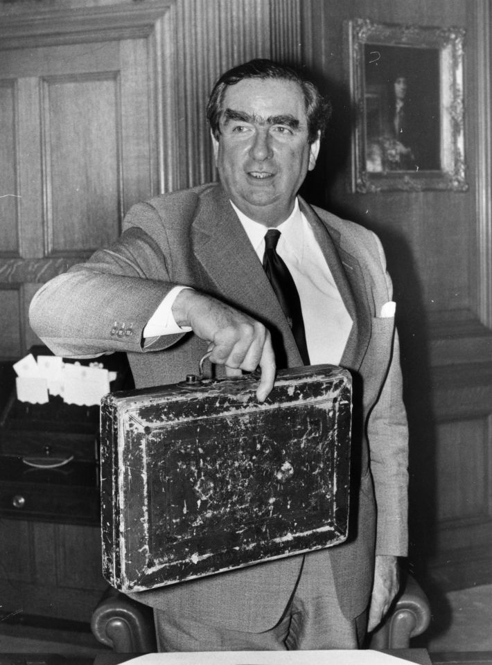 Denis Healey, Chancellor of the Exchequer, before presenting the budget.