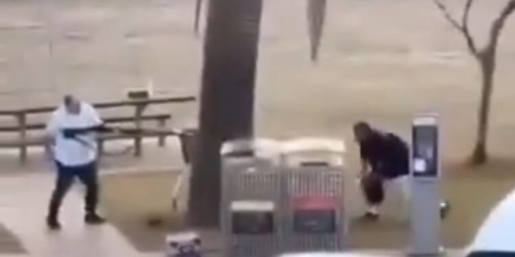 Incredible moment brave bystander tackles Bondi Beach gunman after mass shooting