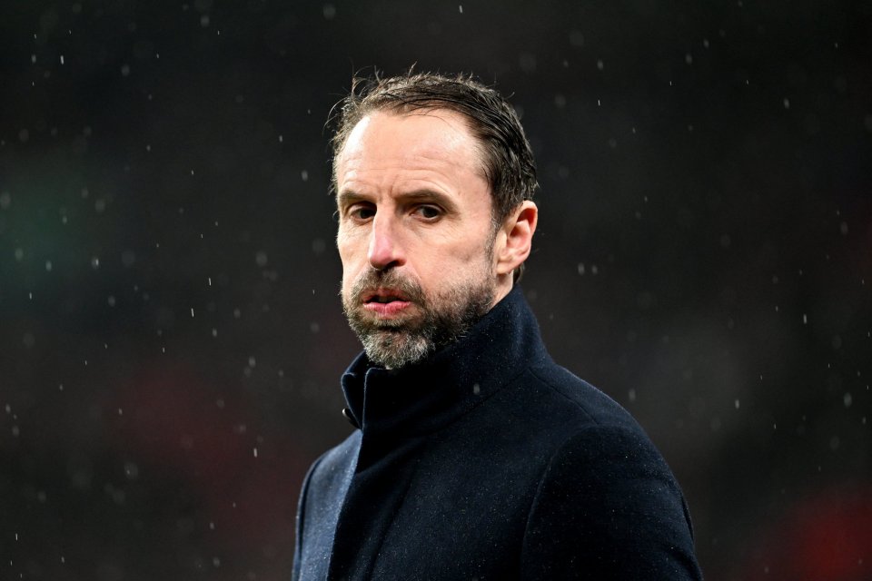 Close-up of Gareth Southgate, head and shoulders, looking toward the camera.