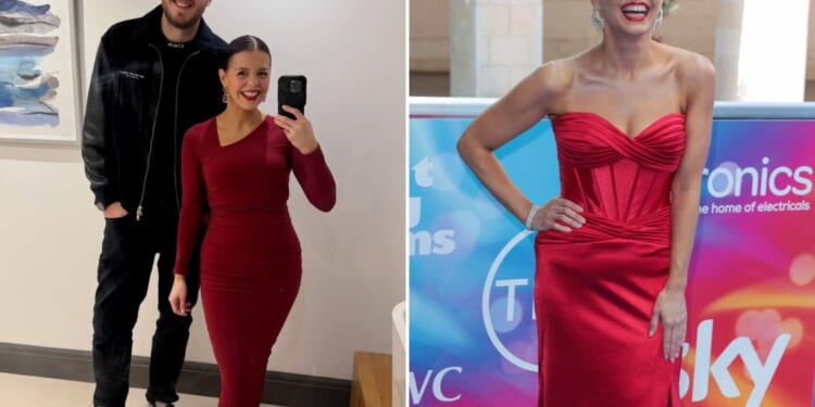 Roxanne Hoyle looks slimmer than ever after weight loss at LadBaby Christmas party