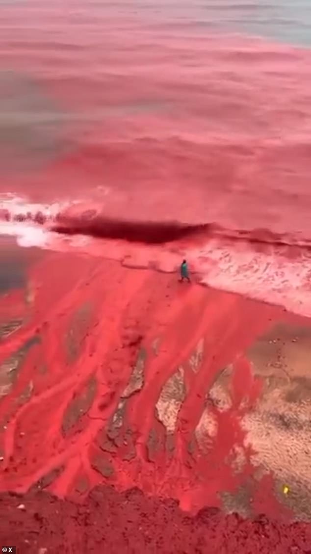 Soil runoff containing iron oxide has been blamed for the miraculous color change, which was eerily similar to depictions of the End Time in the Bible