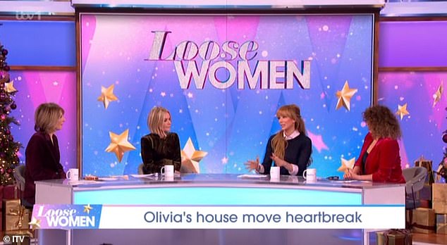 Olivia appeared on the ITV show alongside Kaye Adams, 62,Nadia Sawalha, 61, and Mariella Frostup, 63, to chat about the latest newsworthy topics
