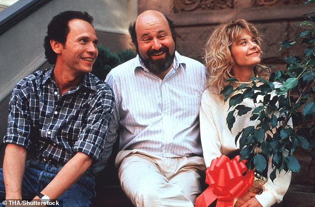 Crystal, Reiner, and Ryan on the set of When Harry Met Sally