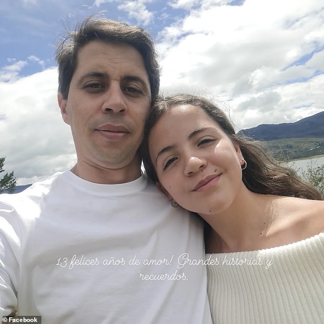 Ines de Bedout, 14, and her close friend Emilia Forero (right), 13, tragically died in hospital just days after eating the sweet treat. Emilia's father Pedro posted this photo of them earlier this month