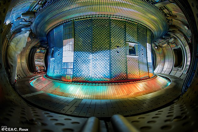 Scientists use ring-shaped devices called tokamaks (pictured) to trap plasma in a magnetic cage. However, since plasma is turbulent, it tends to leak out of its cage over time