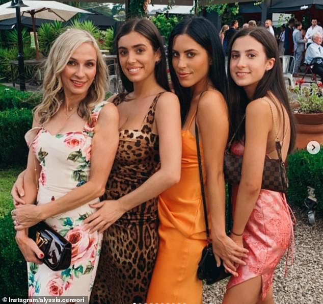 Bianca (second, left) pictured with her mother Alexandra, second right is Bianca's sister Alyssia and far right is Bianca's other sister Angelina