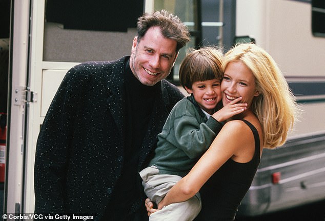 Travolta and his late wife Kelly Preston's (R, pictured in 1997) eldest child Jett tragically died in 2009, at age 16, during a family getaway to the Bahamas
