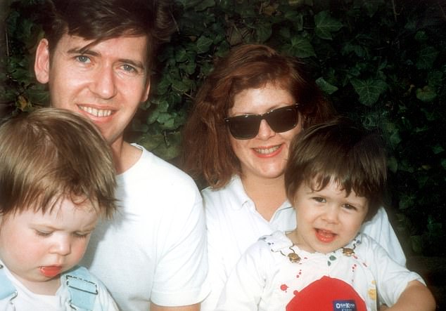Both the couple's sons, Jamie and Louis, pictured, were in the sea at the time of their mother's tragic death in 2000