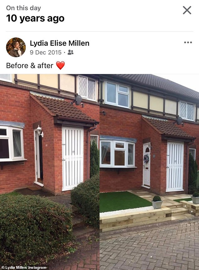 Lydia recently proudly shared a before and after picture of the ex-council house she and husband Ali Gordon lived in a decade ago in Milton Keynes as she looked back with nostalgia
