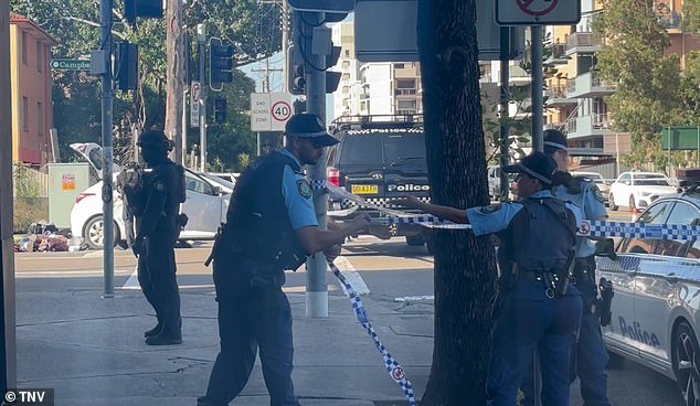 NSW Police issued an alert to stay out of the area at about 5pm on Thursday