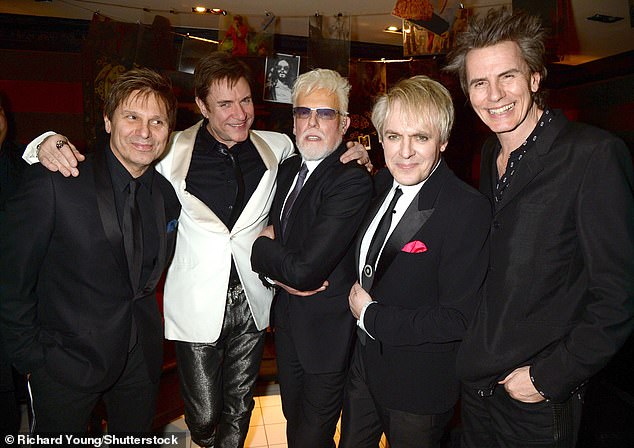 Roger Taylor, Simon Le Bon, Antony Price, Nick Rhodes and John Taylor are pictured for Antony Price's 70th Birthday celebration at Blakes Hotel, London on March 5, 2015