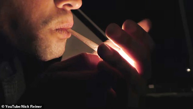 Nick's sister Romy also makes a brief appearance in the video, sat beside him while puffing on a cigarette