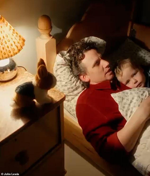 The short video posted to Instagram shows a father adoringly telling his child they needed to get his mother a festive gift for being 'so kind'