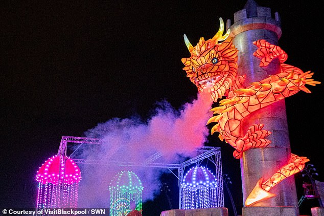 Another of the designs called 'Guardians of the North' shows 'three fire-breathing dragons inspired by 'Lancashire's deep-rooted myths and legends'