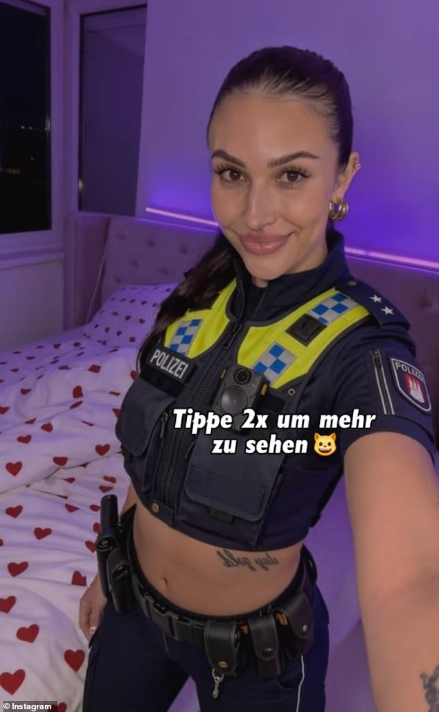 Hamburg police said the accounts were being used to lure social media users to click onto paid websites to see more of the realistic images of the AI-generated female cops