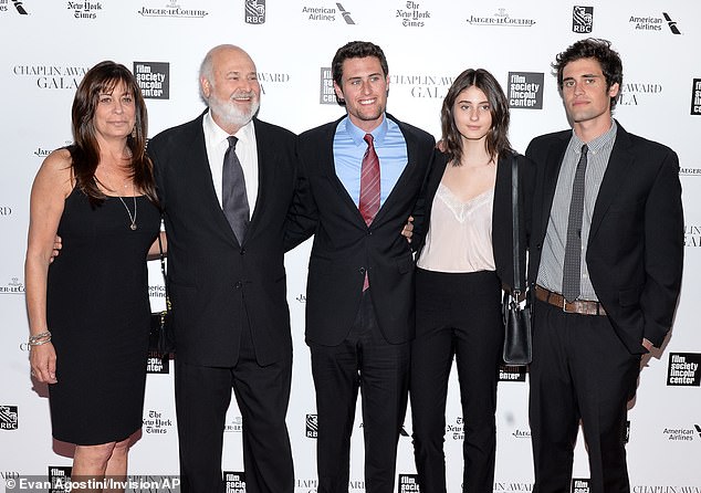 The Reiners pictured with their children Jake (middle), Romy and Nick (right) in 2014