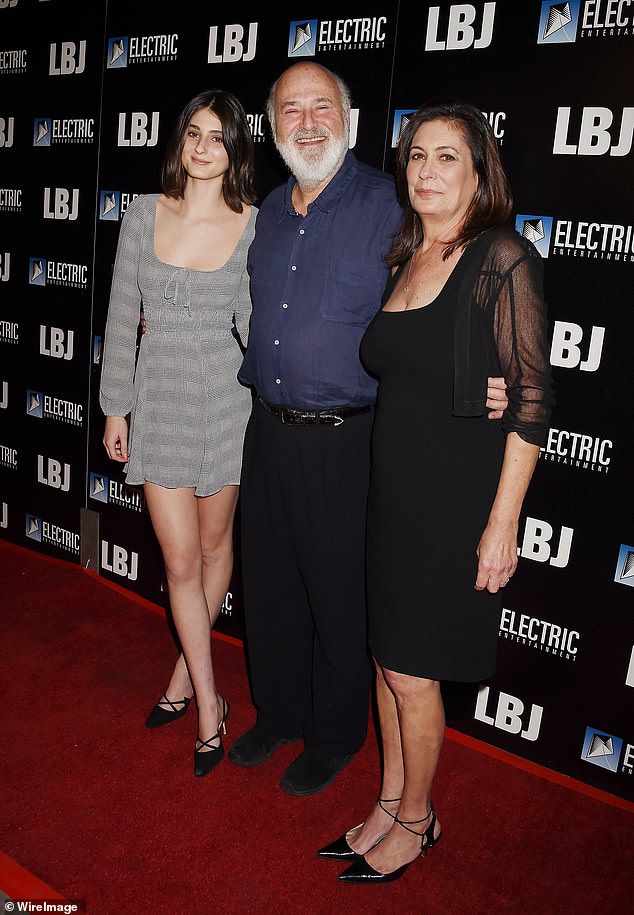 Rob Reiner with his daughter Romy and wife Michele pictured in Los Angeles in October 2017