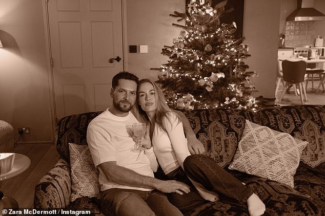 The TV personality also shared a sweet snap of Lottie and partner Lewis Burtun, 32, cosied up on the sofa as they enjoyed an evening without their two children, Lucky and Flossy