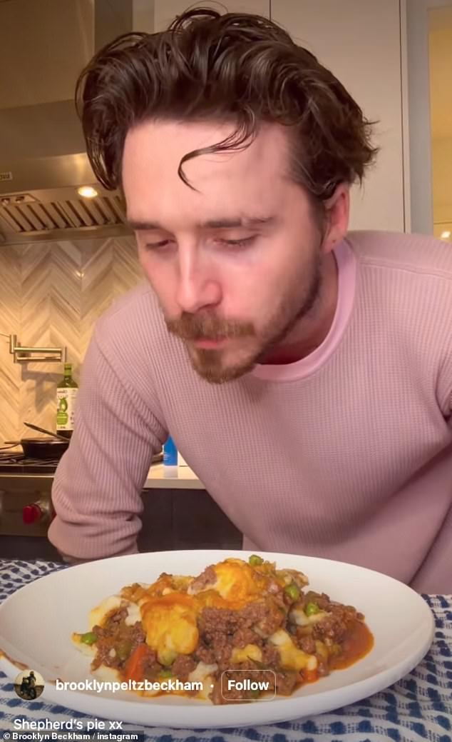 The aspiring chef  took to Instagram with the clip days after a similar video saw fans pleading with him to mend his fractured relationship with parents David and Victoria