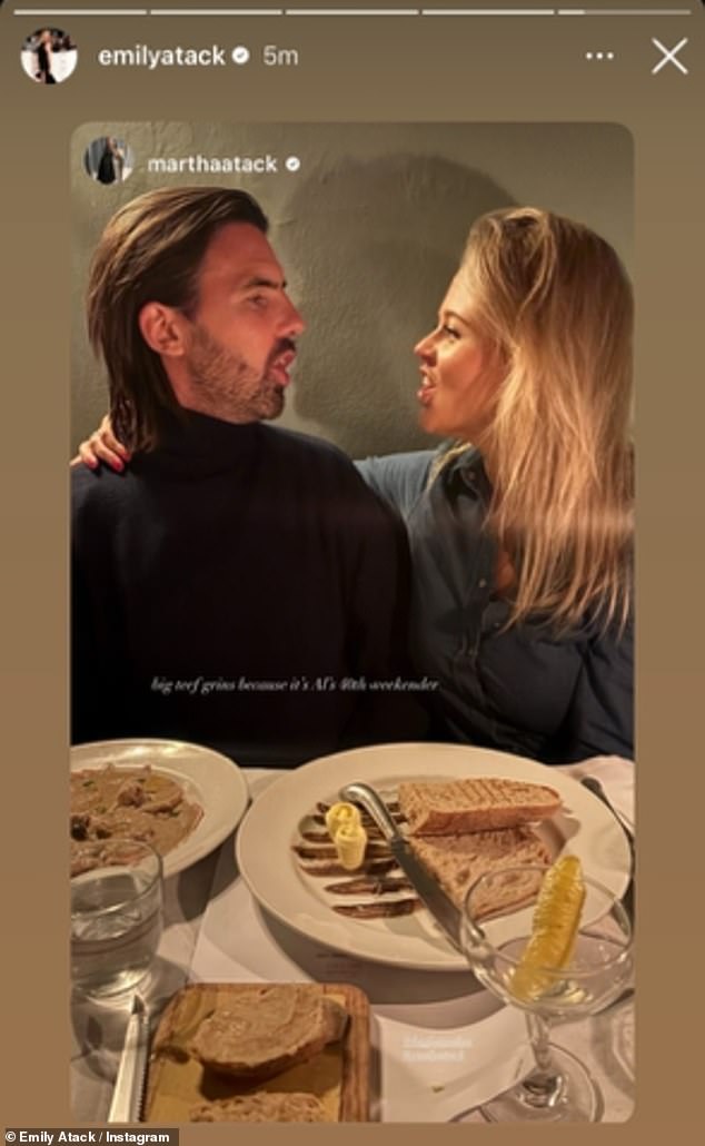 The actress, who welcomed son Barney with the scientist in June 2024, took to her Instagram Stories to share a glimpse of the wild festivities