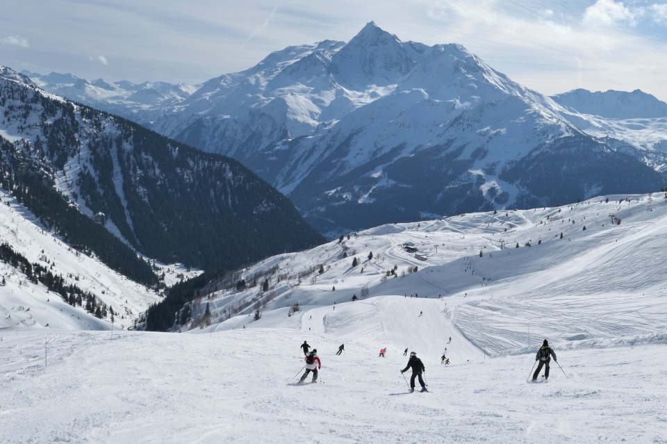 Alpine ski slope in France.