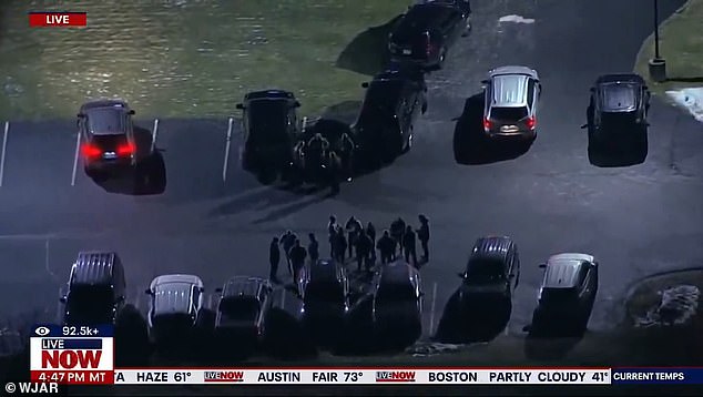 There was a heavy police presence outside of the storage facility