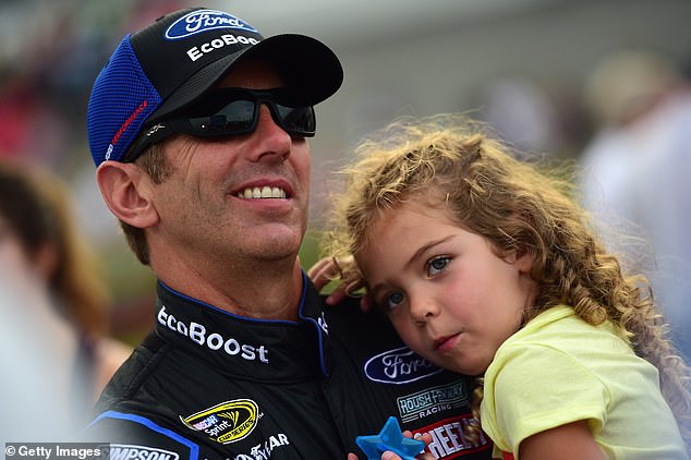Biffle is seen with his daughter Emma on July 16, 2016, in Daytona Beach, Florida