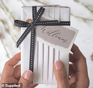 A monochrome gift wrap palette (left) can have a bold impact - but consistency is key.