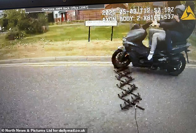 This is the moment police laid a trap to bring balaclava-clad youths to a stop in Darlington