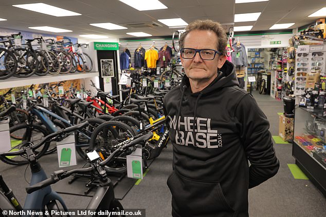Graeme Huston (pictured), 59, manager of the Wheelbase bike shop in Darlington, warned that the young bikers were modifying standard electric bikes to make them faster