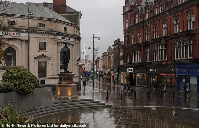 Residents in Darlington (pictured) have backed their local MP to ban balaclavas in the town