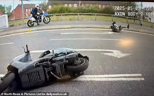 Police are cracking down on balaclava-clad youths. Here, a masked rider goes flying in May this year