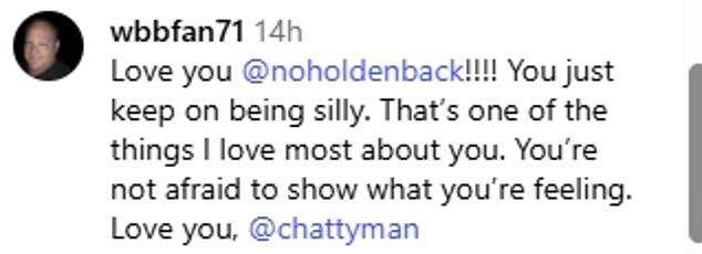 Fans lapped up the sweet moment and showered the pair in praise