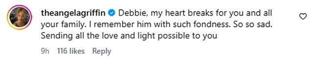 The post sparked an outpouring of tributes from many of Debbie's Corrie co-stars, with the star replying to one from Catherine Tyldesley saying they were 'devastated' by William's death