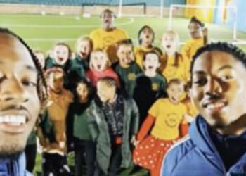 Watch adorable moment Arsenal stars Myles Lewis-Skelly and Noni Madueke leave school kids in shock with surprise visit