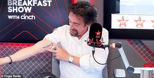 Richard Hammond showed off a tattoo in 2019 which reads 'micris fidelis' - a perfect anagram of midlife crisis