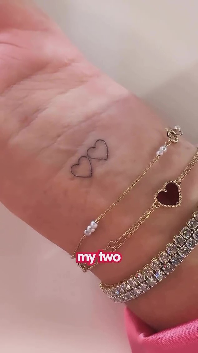 Last year Amanda Holden, 54, took the plunge and got her first ever tattoo - two tiny hearts on her wrist representing her two children, Holly and Lexi