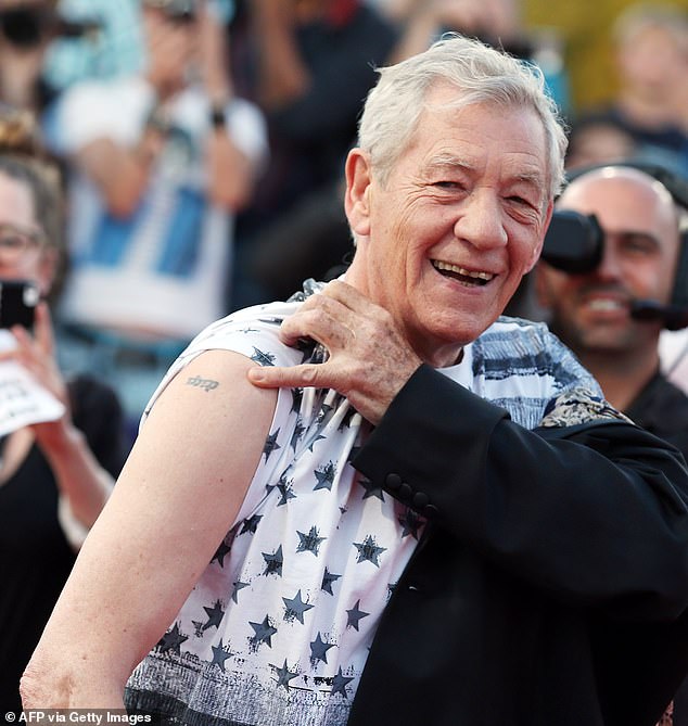 Sir Ian McKellen inked the number nine in elvish on his shoulder, to mark his role as Gandalf in the Lord of the Rings trilogy