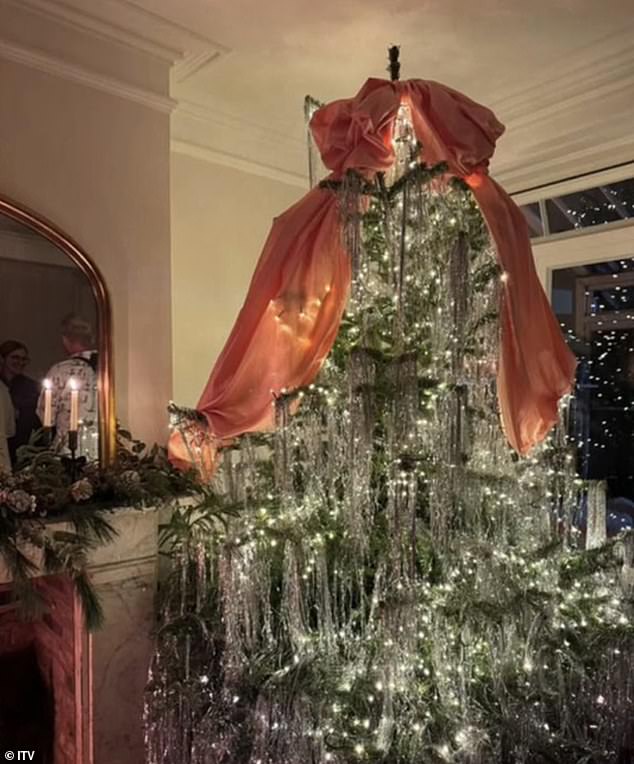 Angela shared a photo of her Christmas tree as part of the segment